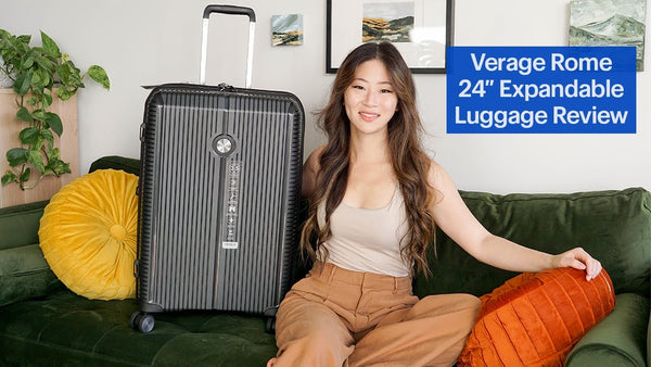 Travel in Style and Confidence with the Verage Rome 24" Large Hardside Expandable Luggage