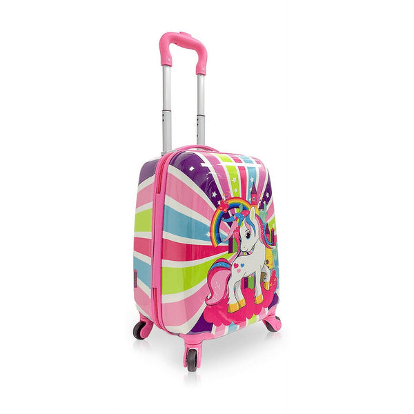 Tucci-Kids Hardside Spinner Wheeled Rolling Luggage for Kids 18" (Unicorn)
