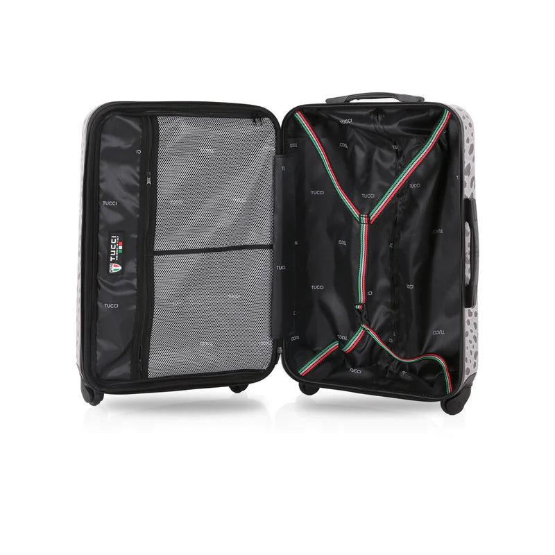 Tucci WINTER LEOPARD 3 PC Hardside Luggage Set (20", 24", 28")