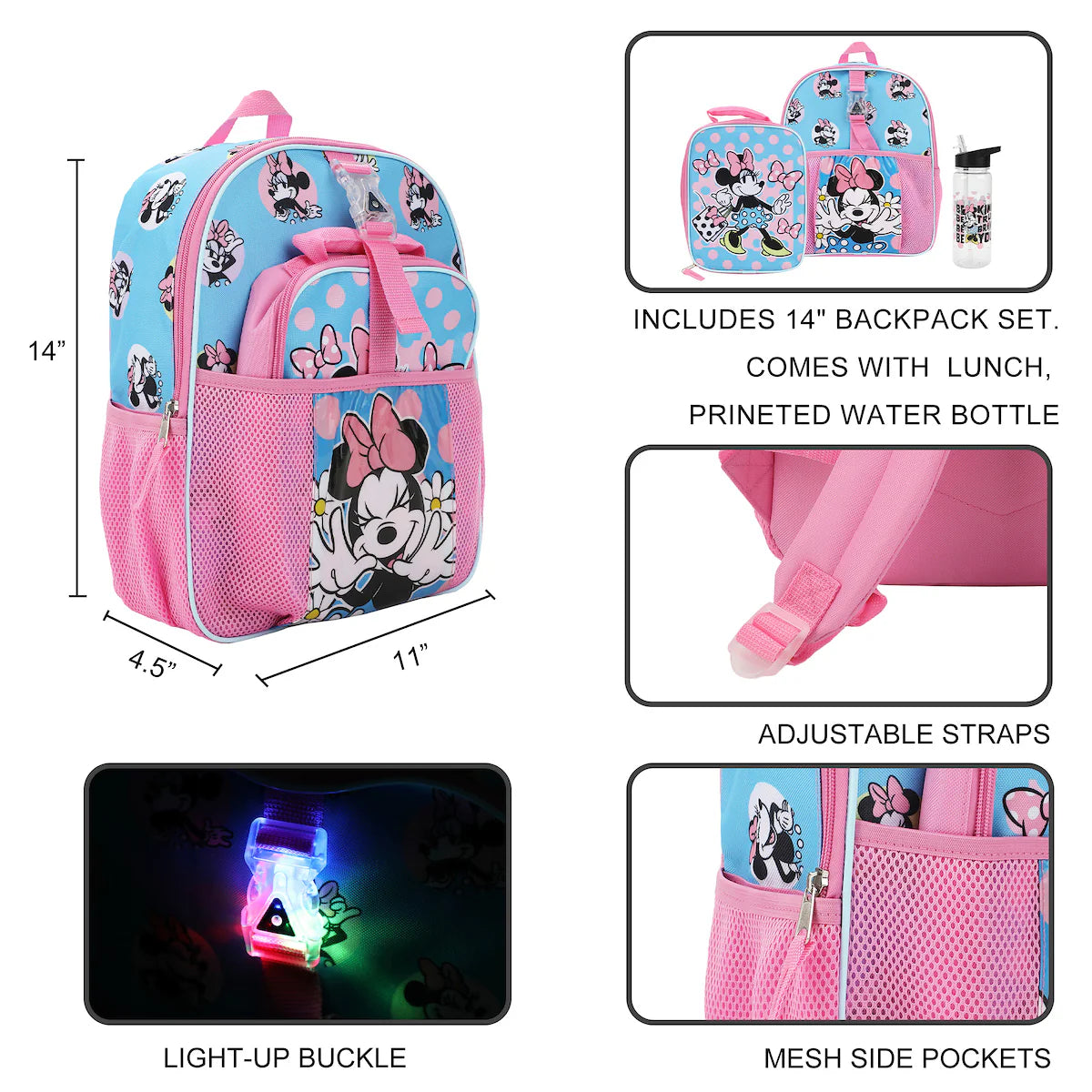 Disney backpack with side pockets hot sale