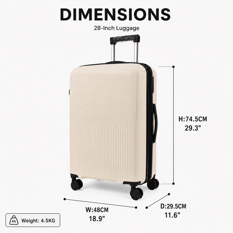 Omaska Jetvibe Pro 28-Inch Large Expandable Hardside Spinner Suitcase