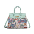 Canterburry Leatherette Top Handle Shoulder Bag - Luggage City