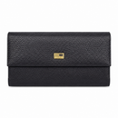 JCCS Women’s Genuine Leather Accordion Wallet with Exterior Zip Pocket
