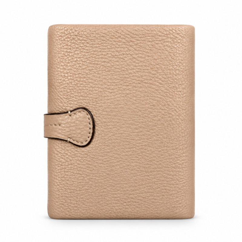 JCCS Women's Genuine Leather Long Bifold Wallet with Central Zip Coin