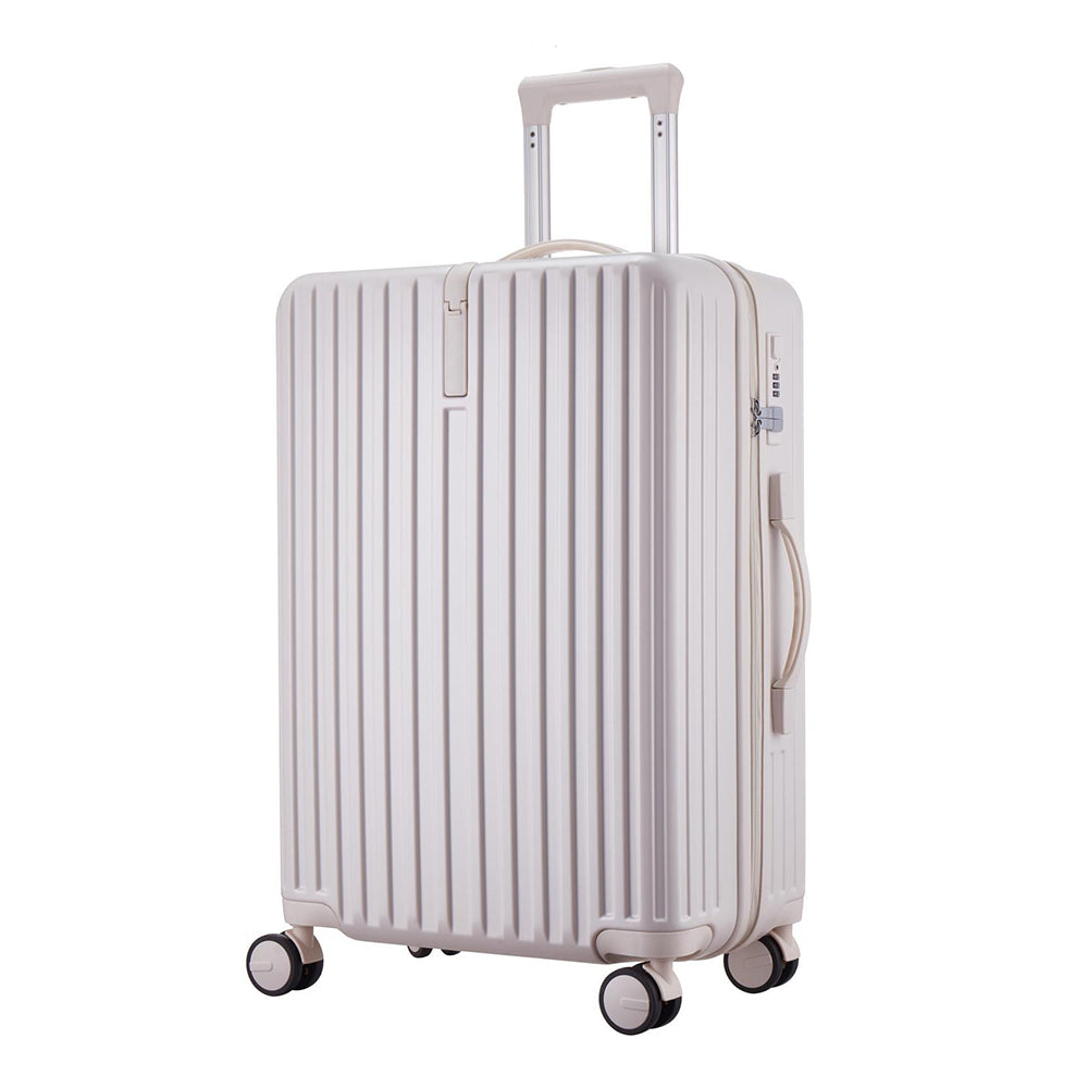 Claxton Structured Zipper Spinner Luggage with Bag Hook 24