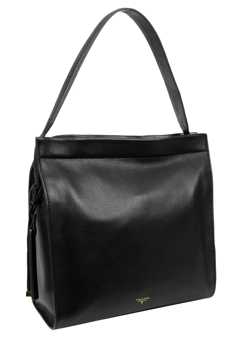 Tahari Sienna Bucket Leather Handbag
