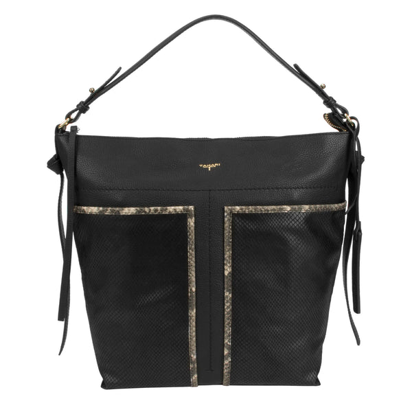 Tahari Skyler Bucket Leather Handbag